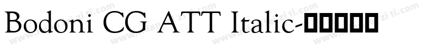 Bodoni CG ATT Italic字体转换